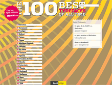 Tablet Screenshot of 100besttypefaces.com